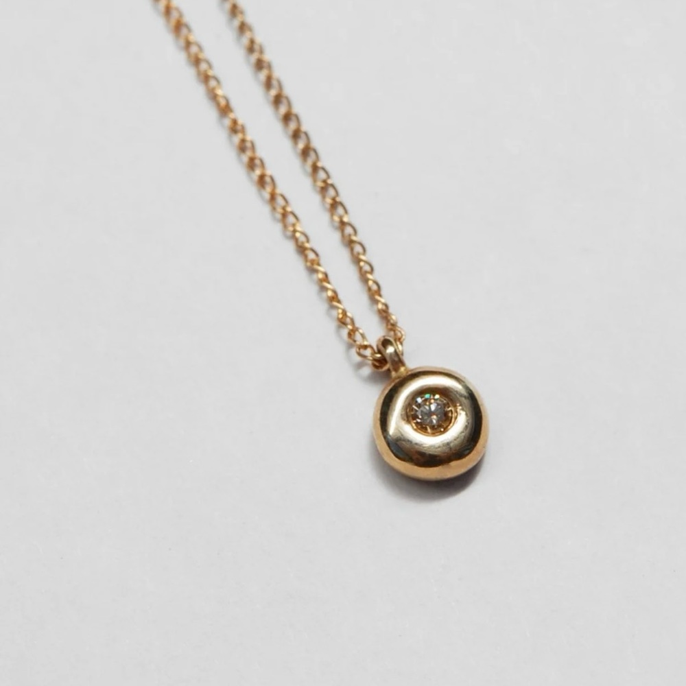 Tiro Tiro - DOMI 14k Gold and Diamond Pendant Necklace